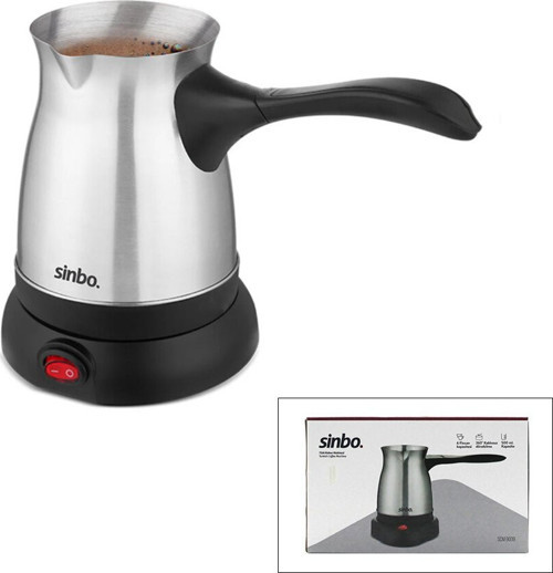 SCM-9038 Elektrikli Cezve 6FİNCAN 500ml 360° Kablosuz Kullanım Çelik Katlanır Kulp