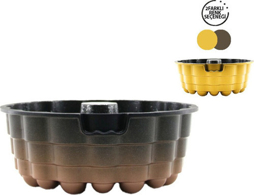 T-0153 Kek Kalıp Çap: 26cm Derinlik: 8cm Atom Döküm Göbekli