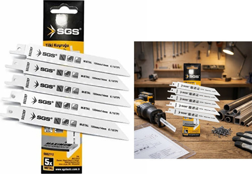 SGS-2712 Tilki Kuyruğu ve Testere Bıçağı Metal 150mm/1.4mm 5 Adet