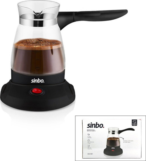 SCM-2981 Elektrikli Cezve 600W 5FİNCAN 500ml 360°DÖNER Kablosuz Kullanım Türk Kahve Makinesi