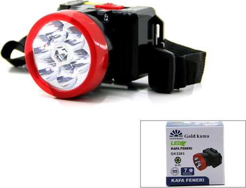 -3363 Kafa Lambası Fener 6 LED 2W Şarjlı Fiş Şarjlı Kademe Işık Ayarı