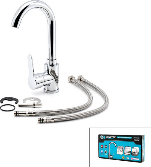 Knitex Kinetex KTX-2639 Delta Lavabo Bataryası Krom Aç Kapa