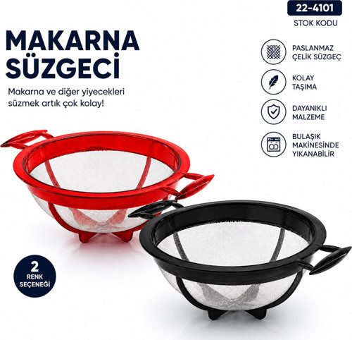 0249 Küçük Makarna Süzgeci Plastik