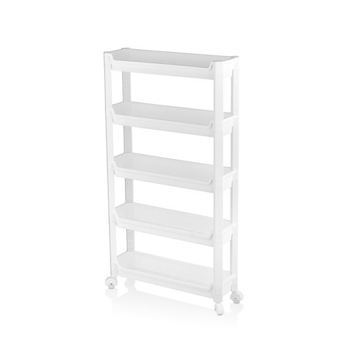 Urve UR-3588 Rafty Sepet Organizer Düzenleyici 465x145x850mm 5 Katlı Tekerlekli Raf Ünitesi
