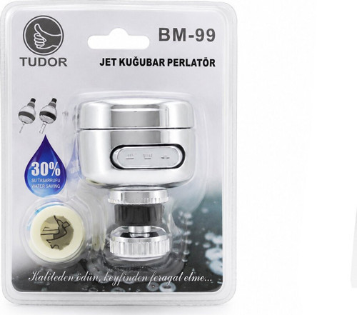 Tudor BM-99 Kubar ve Batarya Ucu Perlatör Krom Topaç Vakumlu Kademeli Tek Oynar Başlık