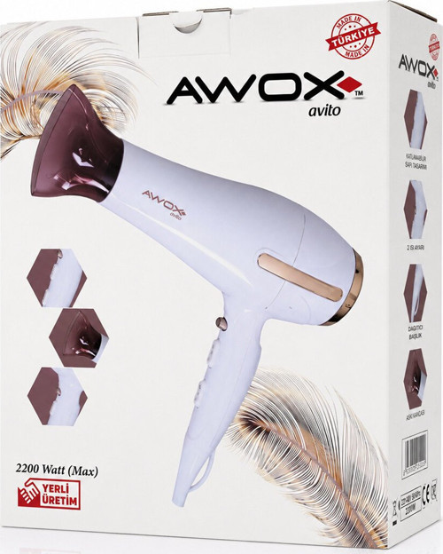 Awox 1407 Avito Saç Kurutma Makinesi 2200W Beyaz