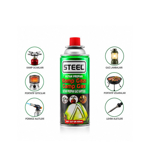Steel CK-7153 Bütan Gazı 220gr 400ml Kamp Piknik