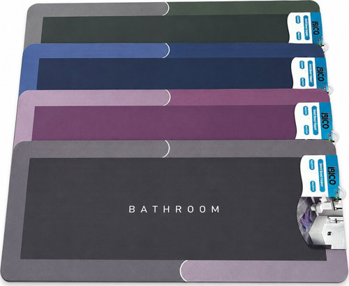 İ21-158 Banyo Paspası 40x120cm Sihirli Elastik Su Emici Dikdörtgen Mat Renkler