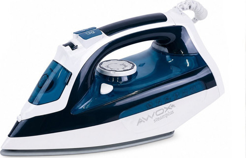 Awox STEAMPLUS-1716 Buharlı Ütü 2100W 360° Hareketli Kablo Beyaz Koyu Mavi Seramik Taban