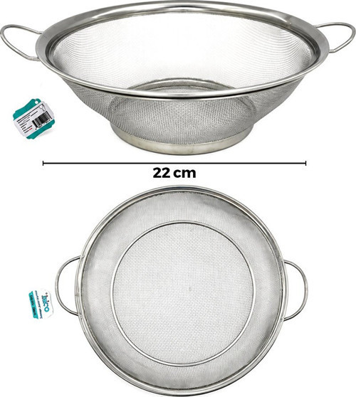 Tel Sepet Süzgeç 22CM Metal Kulplu