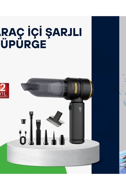 Teknolojik Kablosuz Şarjlı Araç İçi ve Küçük Alanlar İçin Güçlü Vakumlu Süpürge