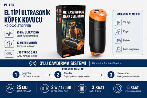 El Tipi Köpek Kovucu (Köpek Savar)-K9 Dog Stopper Smart Repel