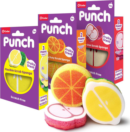 Punch Elma - Limon - Portakal Kokulu Çizmez Sünger 3 Adet