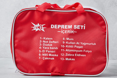 Acil 13 Parça Deprem Çantası ve Acil Durum Seti – Afet Hazırlık Çantası