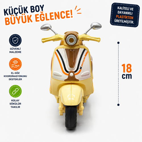 18 cm klasik Oyuncak Scooter motor