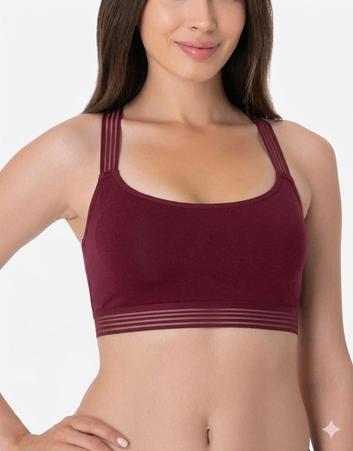 3 Adet İmer Bayan Modal Çapraz Askılı Pedli Büstiyer Sütyen 1117
