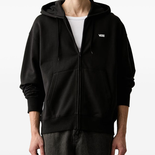 Left Chest Full Zip Erkek Sweatshirt VN0010GGBLK1