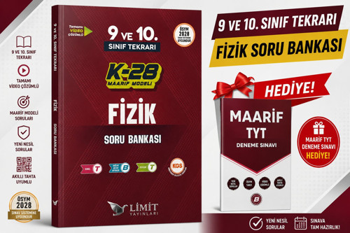 LİMİT YAYINLARI 2028 MAARİF MODEL TYT FİZİK SORU BANKASI-MAARİF TYT DENEME HEDİYELİ!!