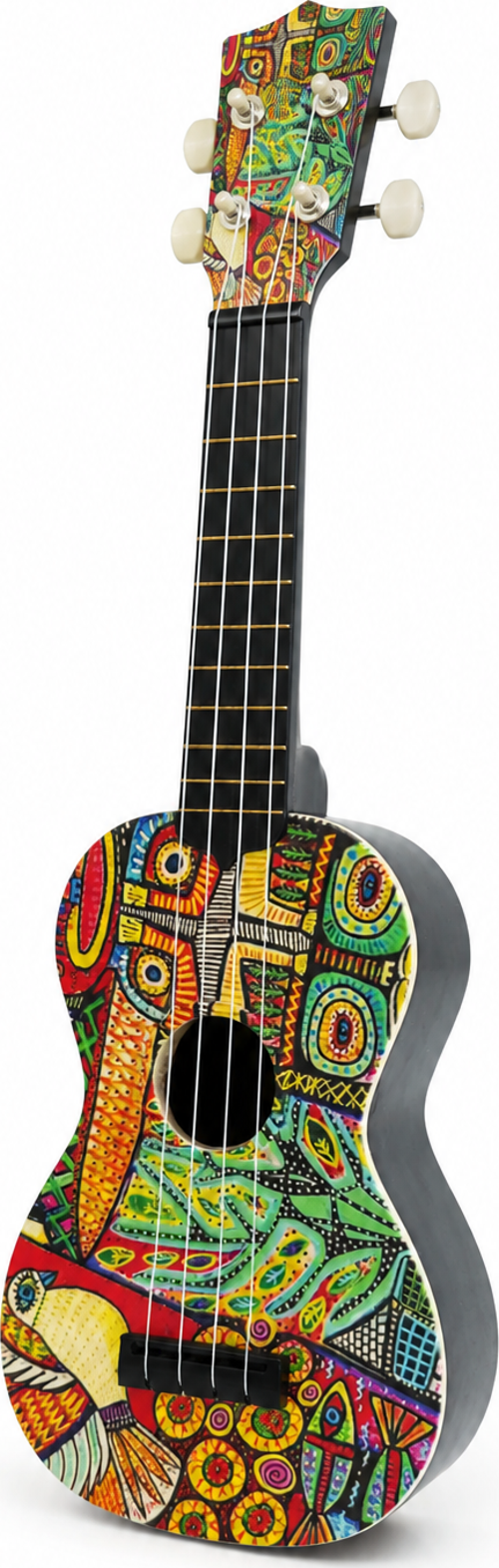 Hawaiian Kuş Desenli Soprano Ukulele