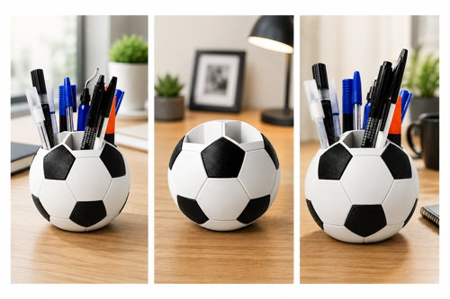 Futbol topu şeklinde kalemlik