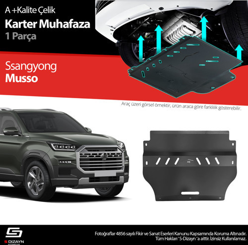 Ssangyong Musso Çelik Karter Muhafaza Koruma 2018 Üzeri A+ Kalite