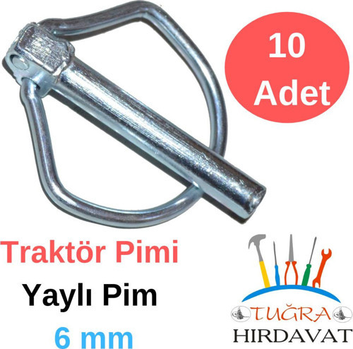 Yaylı Pim 6 mm Traktör Pimi 6 mm 10 Adet