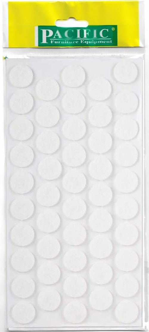 Pacific Yuvarlak Yapışkanlı Sandalye Koltuk Mobilya Ayak Keçesi Felt 20 Mm Beyaz (2 Adet)