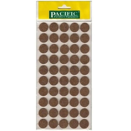 Pacific Yuvarlak Yapışkanlı Sandalye Koltuk Mobilya Ayak Keçesi Felt 20 Mm Kahve (10 adet)