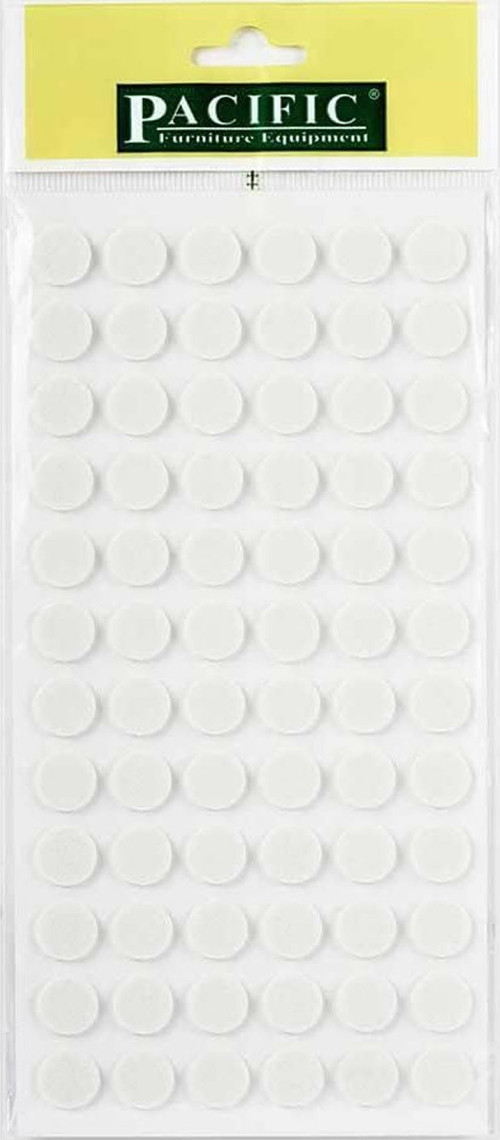 Pacific Yuvarlak Yapışkanlı Sandalye Koltuk Mobilya Ayak Keçesi Felt 15 Mm Beyaz (1 Adet)