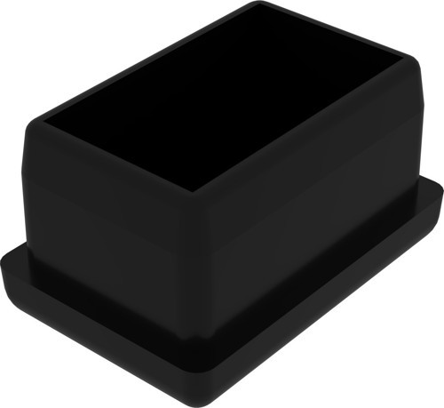20x30 Mm Düz İç Profil Tapası Siyah (20 adet)