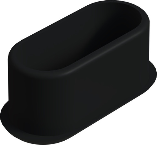 15x35 Mm Elips Profil Tapası Siyah (20 adet)