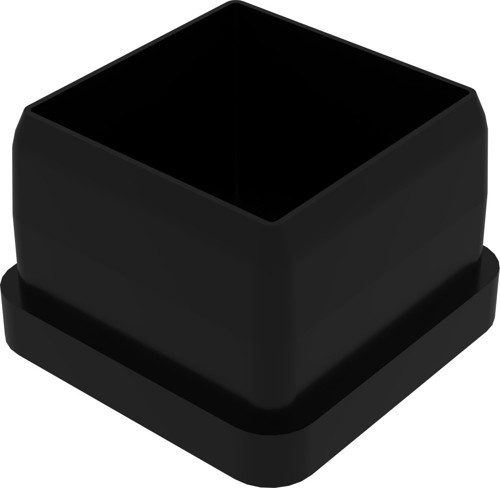 30x30 Mm Düz İç Profil Tapası 1,5 Mm Siyah (20 adet)