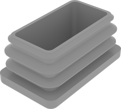 30x50 Mm Profil İçin Kademeli İçe Geçme Profil Tapası, Profil Kapak, Profil Tapa Gri Ral7035 (2 Adet)