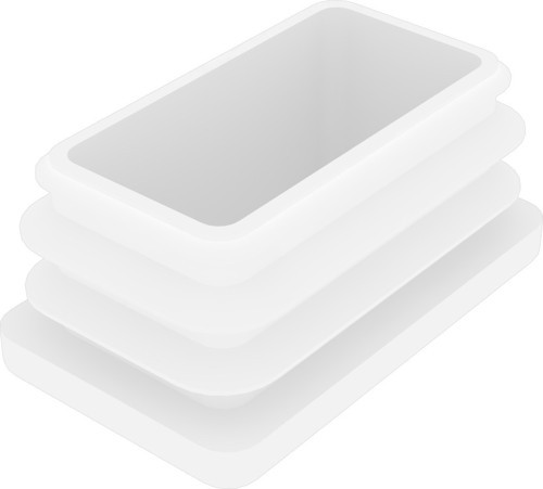 30x60 Mm Profil İçin Kademeli İçe Geçme Profil Tapası, Profil Kapak, Profil Tapa Beyaz (2 Adet)
