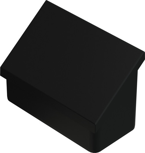 40x80 Mm 52 Dereceli İç Profil Tapası 1,2mm Siyah (1 Adet)