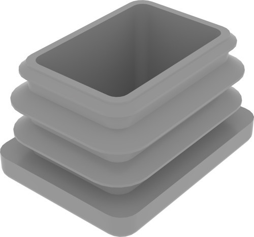 30x40 Mm Profil İçin Kademeli İçe Geçme Profil Tapası, Profil Kapak, Profil Tapa Gri Ral7035 (20 adet)