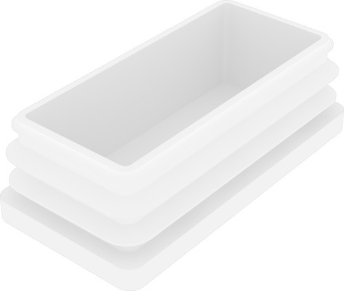 40x80 Mm Profil İçin Kademeli İçe Geçme Profil Tapası, Profil Kapak, Profil Tapa Beyaz (1 Adet)