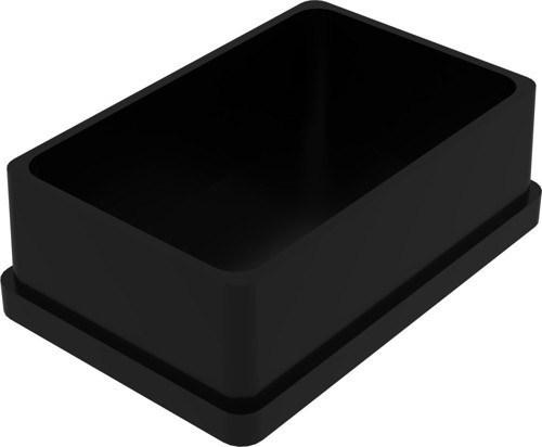 40x60 Mm Düz İç Profil Tapası 1,2 Mm Siyah (1 Adet)