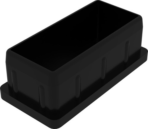 30x60 Mm Düz İç Profil Tapası Siyah (1 Adet)