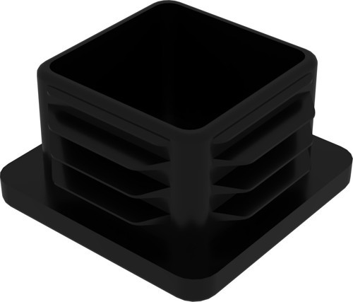 35x35 Mm Profil İçin Kademeli İçe Geçme Profil Tapası, Profil Kapak, Profil Tapa Siyah (2 Adet)