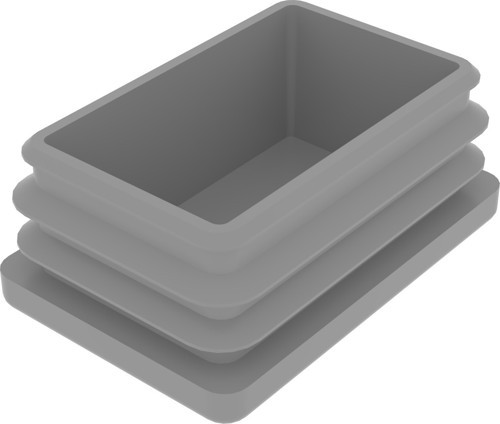 40x60 Mm Profil İçin Kademeli İçe Geçme Profil Tapası, Profil Kapak, Profil Tapa Gri Ral7035 (20 adet)