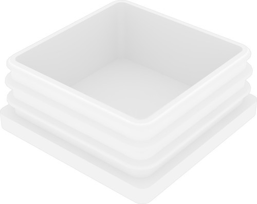 60x60 Mm Profil İçin Kademeli İçe Geçme Profil Tapası, Profil Kapak, Profil Tapa Ral9016 Beyaz (1 Adet)