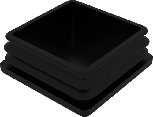 70x70 Mm Profil İçin Kademeli İçe Geçme Profil Tapası, Profil Kapak, Profil Tapa Siyah (2 Adet)