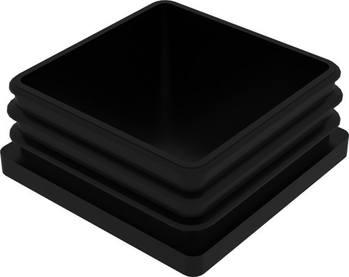 60x60 Mm Profil İçin Kademeli İçe Geçme Profil Tapası, Profil Kapak, Profil Tapa Siyah (20 adet)