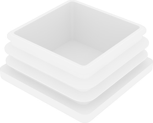 50x50 Mm Profil İçin Kademeli İçe Geçme Profil Tapası, Profil Kapak, Profil Tapa Beyaz (2 Adet)