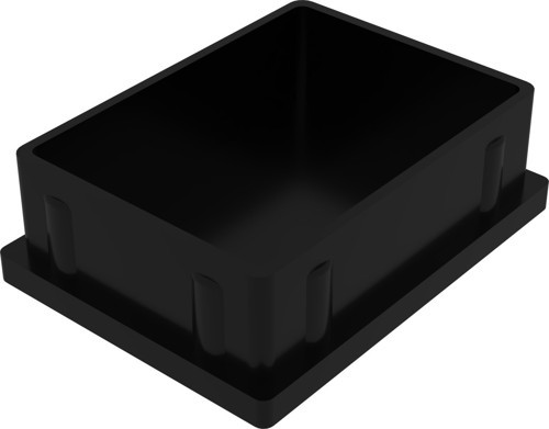 60x80 Mm Düz İç Profil Tapası Siyah (2 Adet)