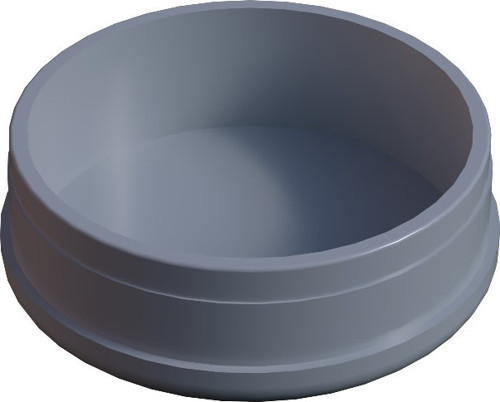 60 Mm Düz İç Profil Tapası 1.2 Mm Ral7035 (2 Adet)