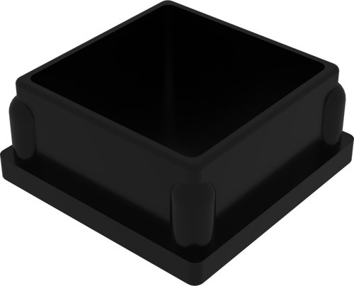 50x50 Mm Düz İç Profil Tapası 1,5 Mm Siyah (2 Adet)