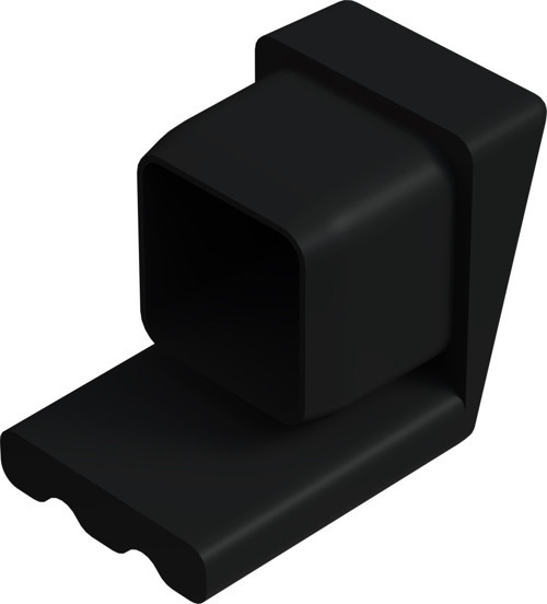 25x25 Mm Yan Izgara Pabuç 1.2 Siyah (1 Adet)