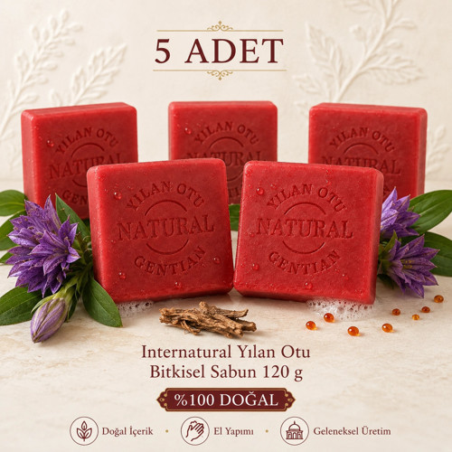 Internatural Yılan Otu Bitkisel Sabun 120 g - 5 Adet